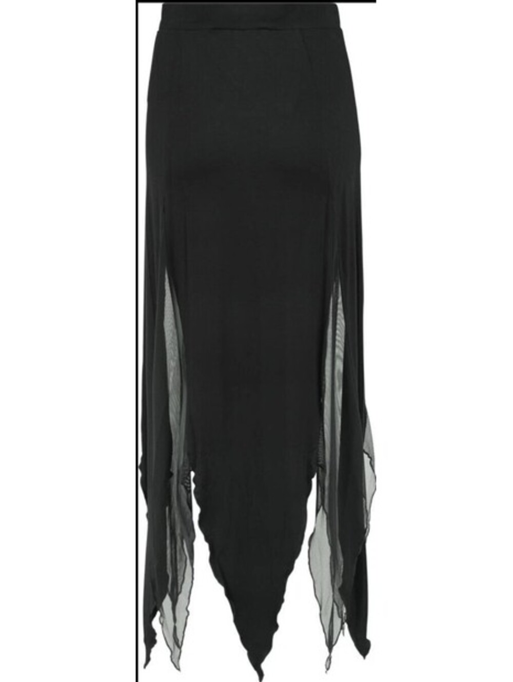 Killstar The Grimmer The Better Midi Skirt Black Handkerchief Hem Size Large NEW - Picture 5 of 7